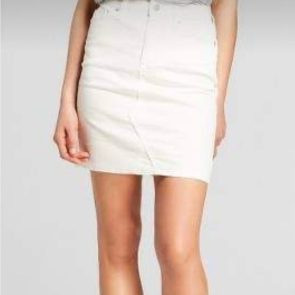Universal Thread White Denim Mini Skirt
